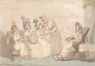 The Visitors Being Shown the Baby by Thomas Rowlandson